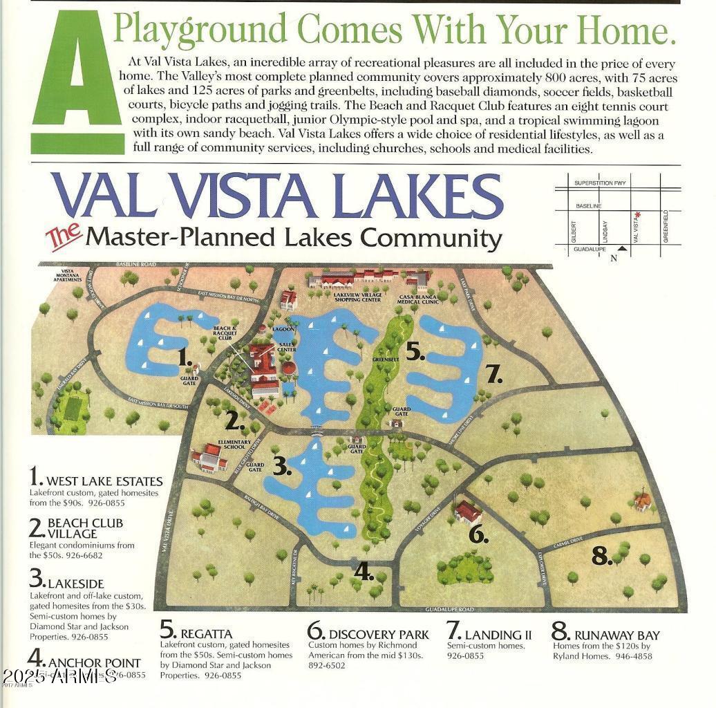 2214 East Beachcomber Drive Gilbert, AZ 85234 - Photo 29 of 45 Map of VVL subs
