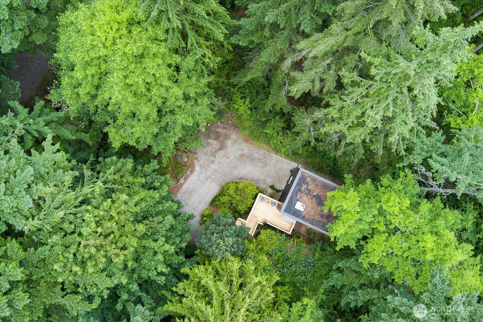 8038 Island Court Clinton, WA 98236 - Photo 18 of 23 an aerial view of a house with a yard and trees