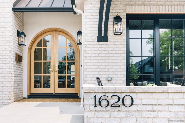 a view of a white door of the house
