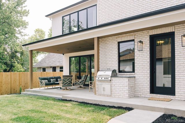 a view of a house with patio