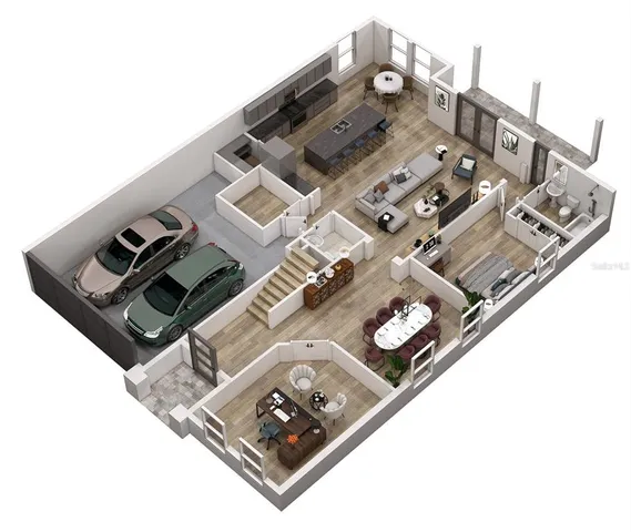 a view of a television