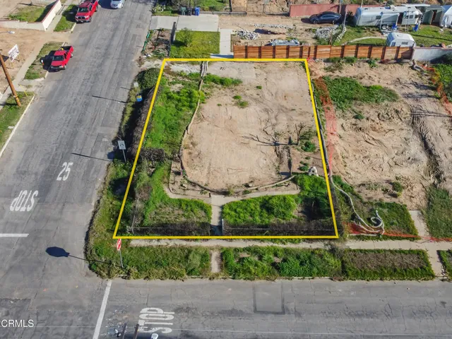 an aerial view of a residential houses