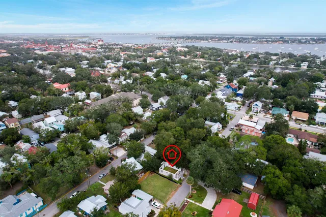 an aerial view of a city