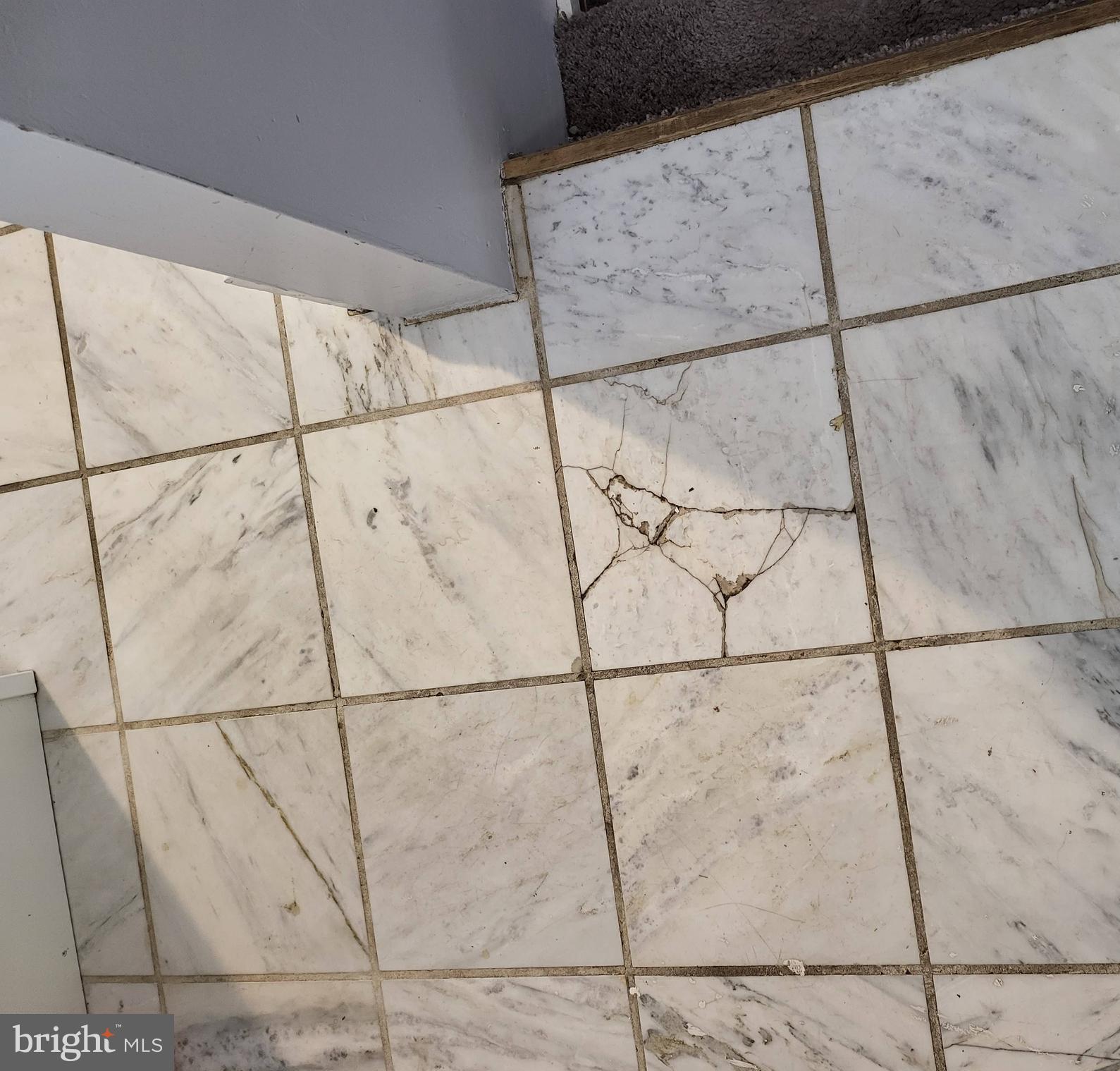 8600 Dovedale Road Randallstown, MD 21133 - Photo 10 of 20 Cracked tile in kitchen floor