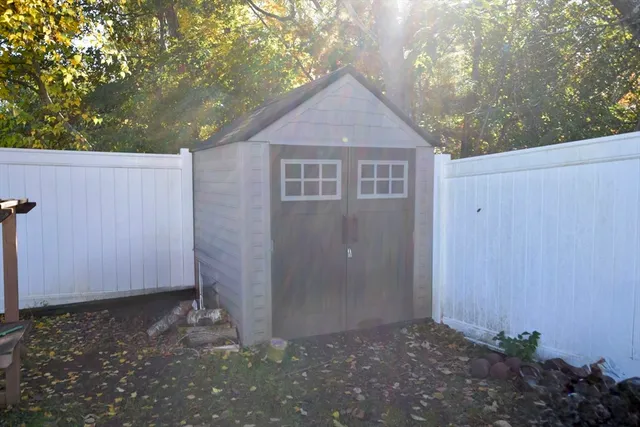 a backyard of a house
