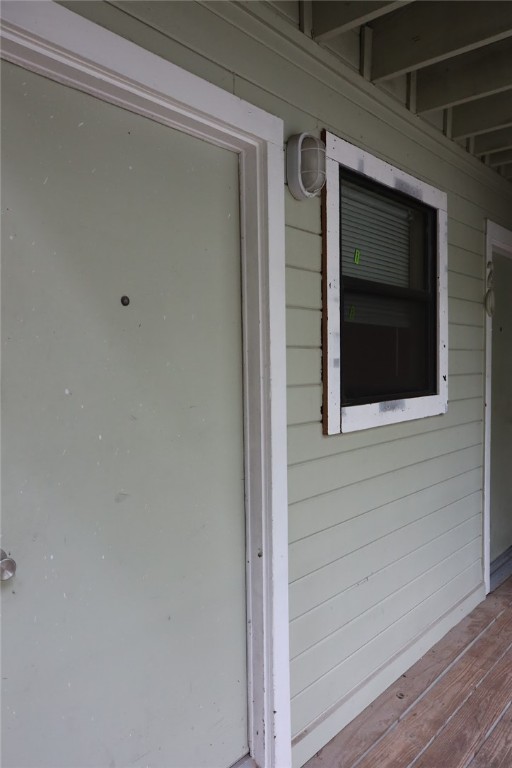 a view of front door and porch