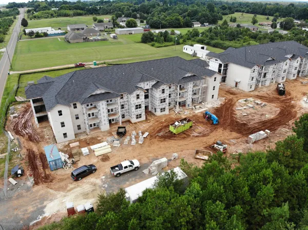 an aerial view of a