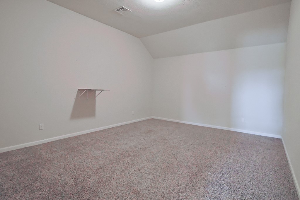 3040 Positano Loop Bryan, TX 77808 - Photo 17 of 20 Carpeted empty room featuring lofted ceiling