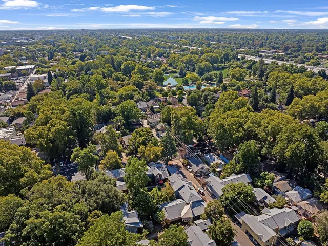 an aerial view of multiple house
