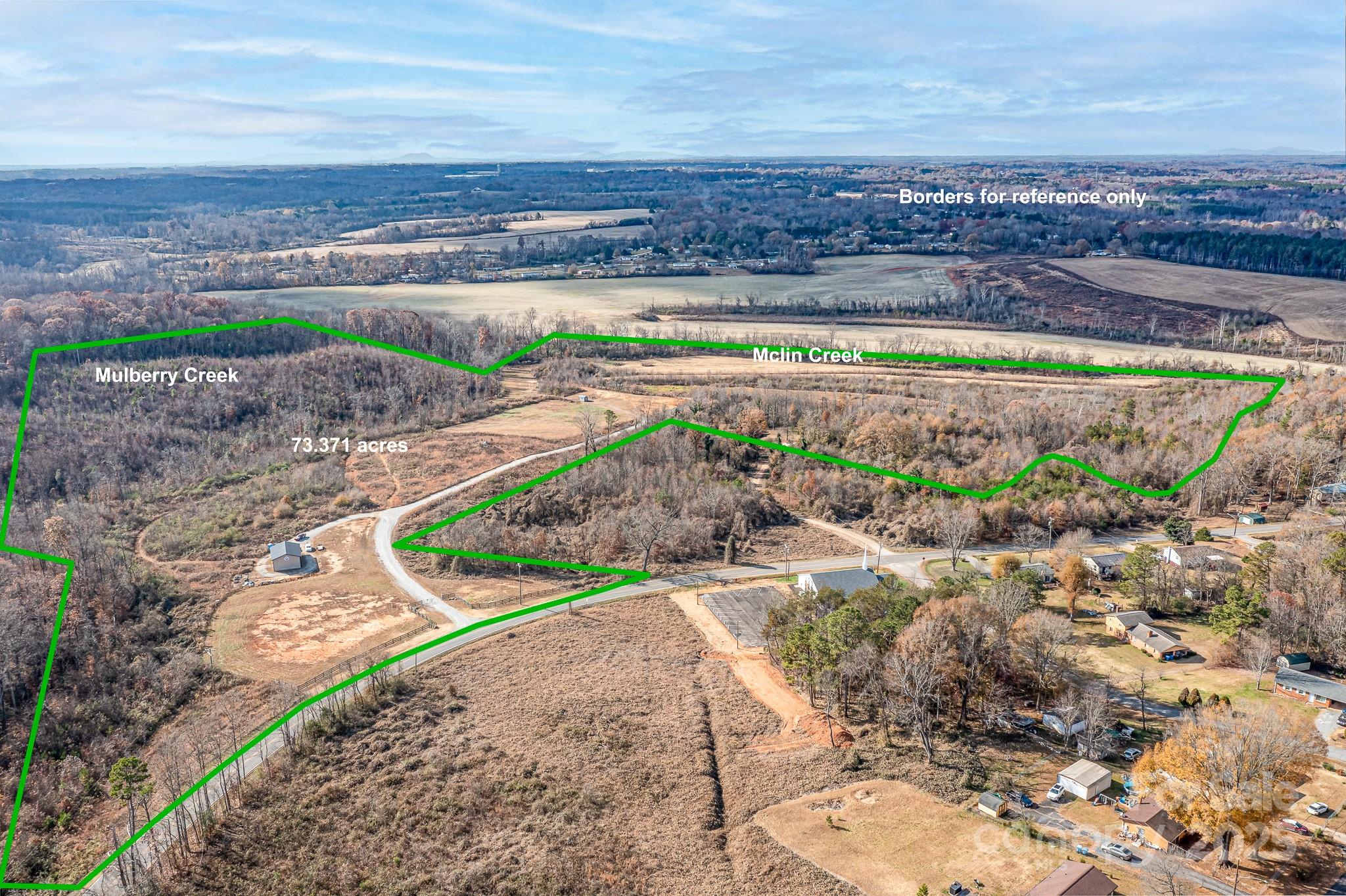 a view of a water with an outdoor space