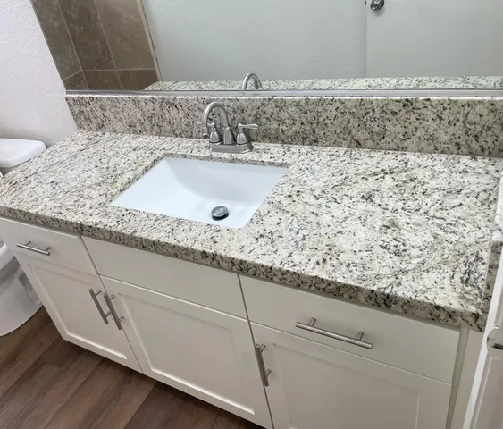 a close view of sink and tap