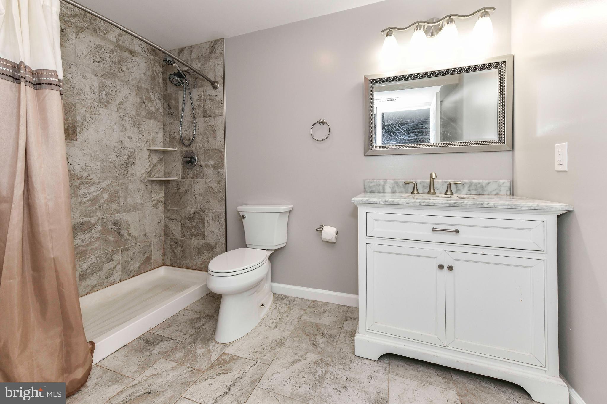 5500 Hampton Forest Way Clifton, VA 20124 - Photo 36 of 49 a bathroom with a toilet sink vanity tub and shower