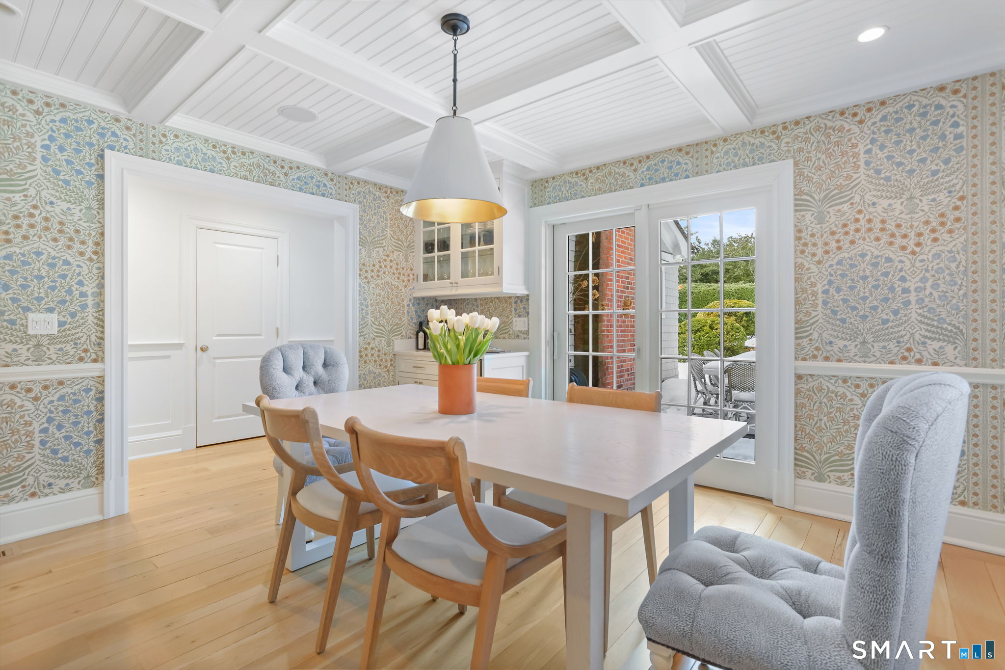 90 5 Mile River Road Darien, CT 06820 - Photo 20 of 35 a view of a dining room with furniture window and outside view
