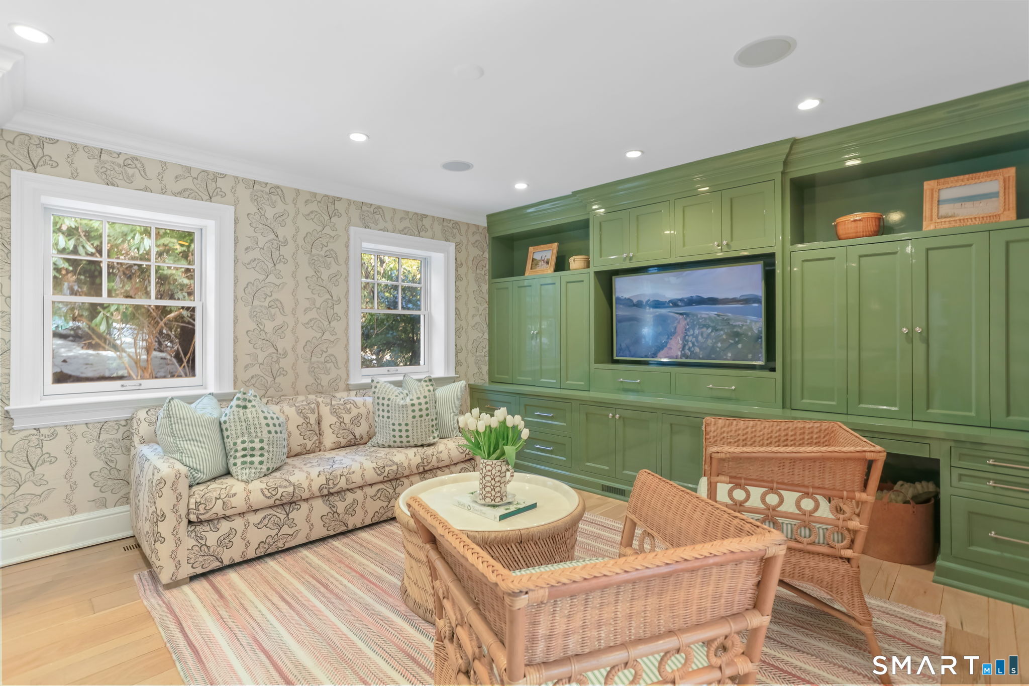 90 5 Mile River Road Darien, CT 06820 - Photo 21 of 35 a living room with furniture and a window