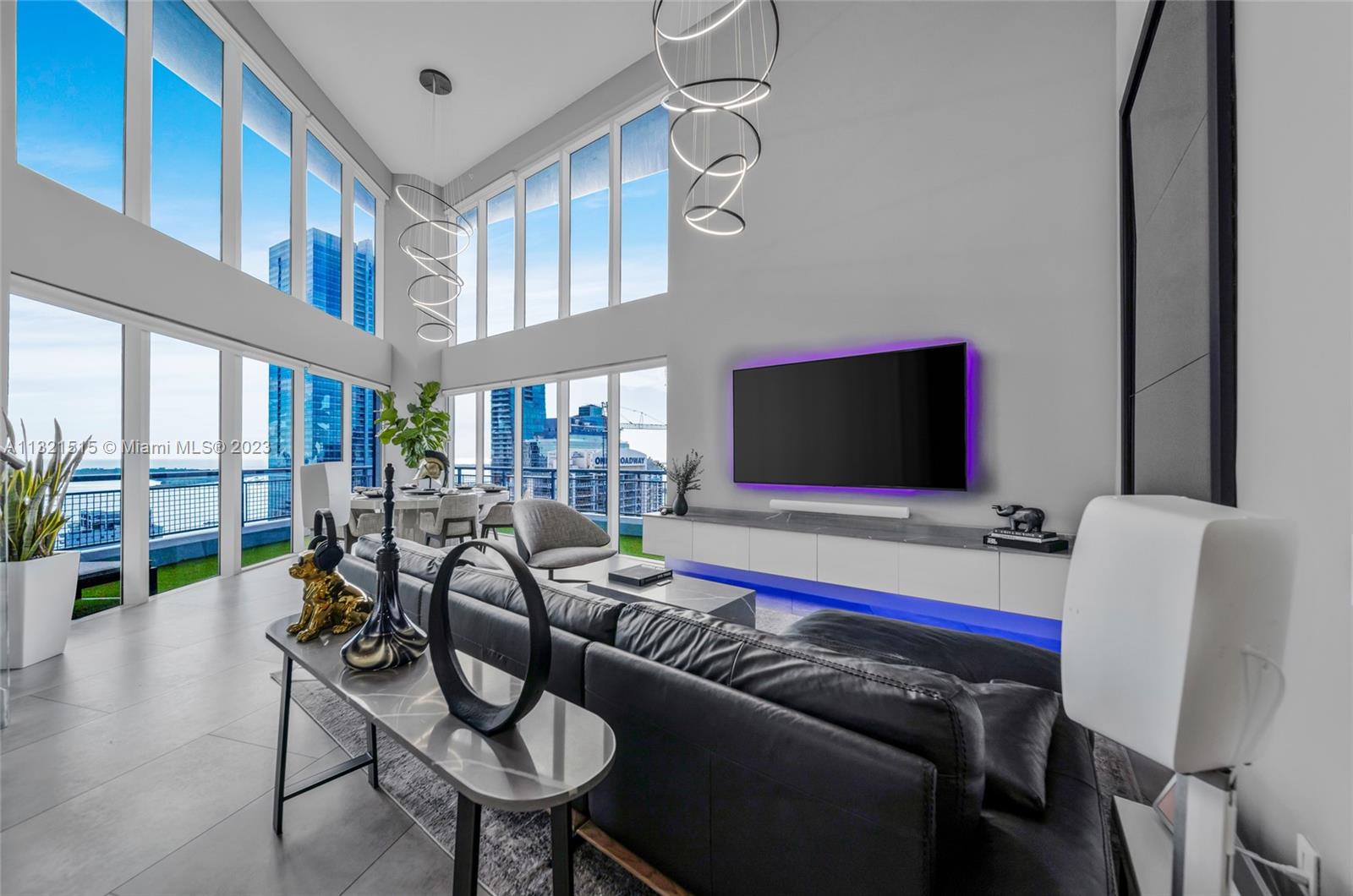 60 Southwest 13th Street, Unit 3600 Miami, FL 33130 - Photo 9 of 43 a living room with furniture and a flat screen tv