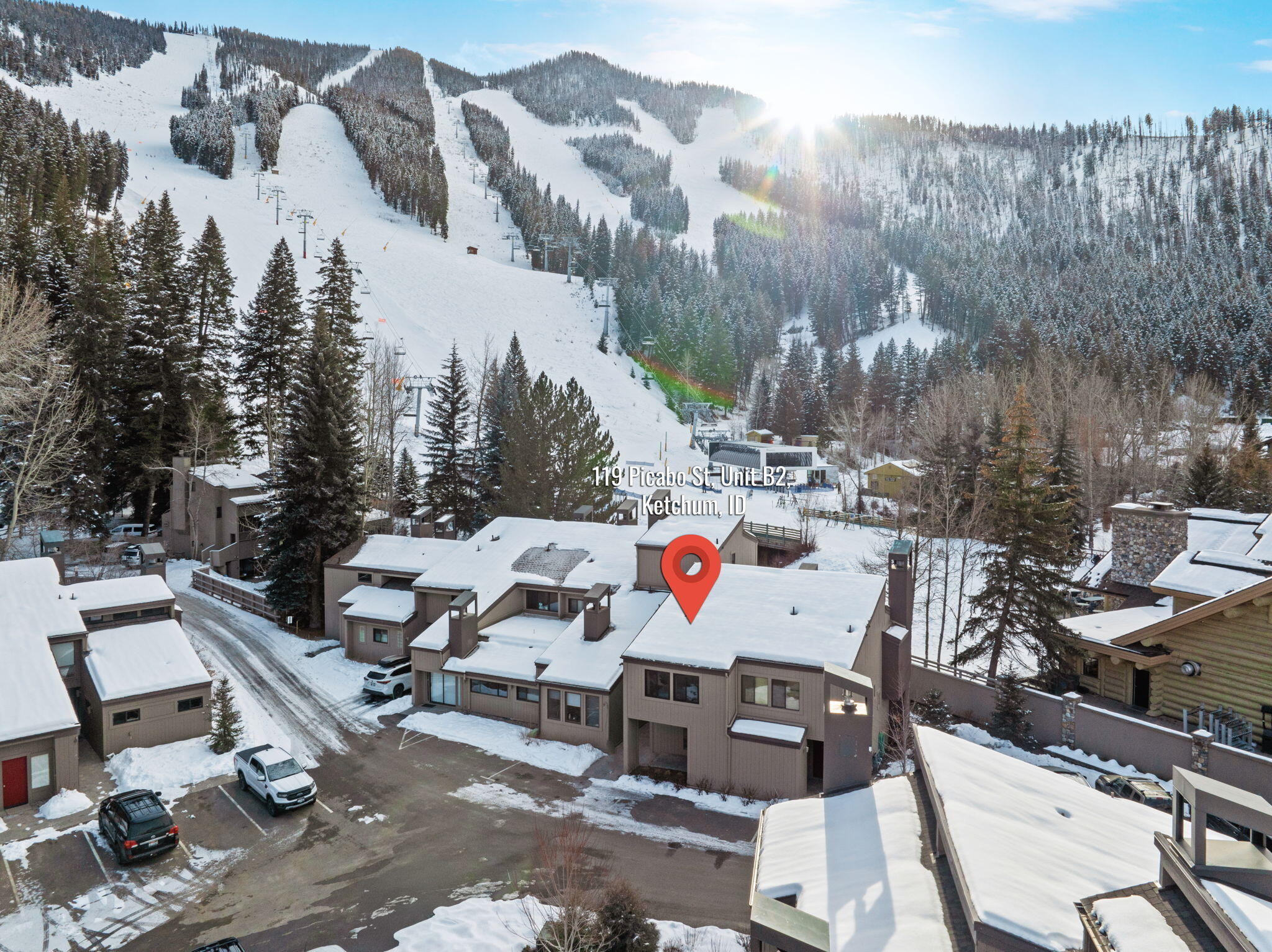 119 Picabo Street, Unit B2 Ketchum, ID 83340 - Photo 27 of 40 Aerial View