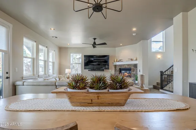 a view of a porch with furniture