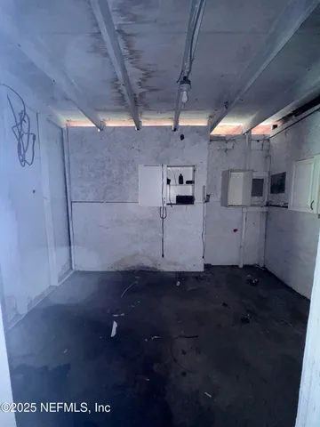 a view of a room with an empty space