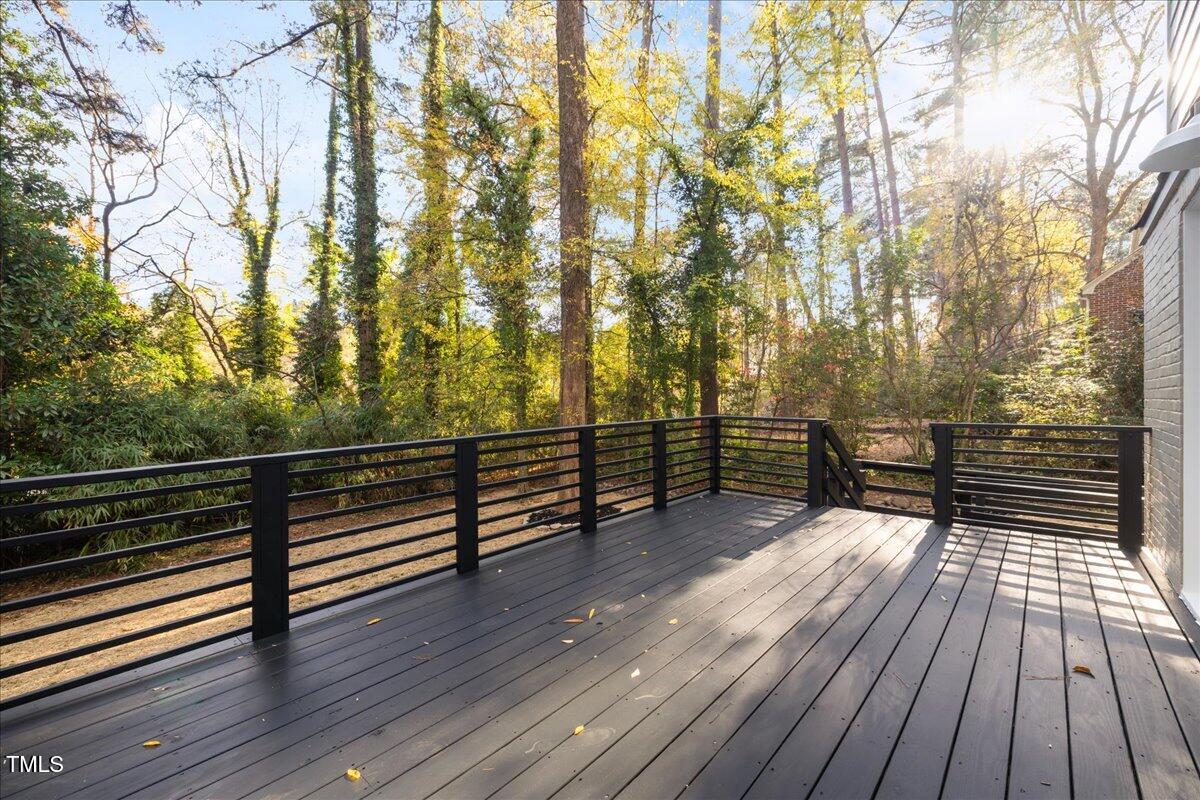 2703 Augusta Drive Durham, NC 27707 - Photo 41 of 45 a view of outdoor space with deck and wooden floor