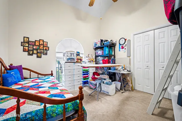 a room with furniture and a chandelier