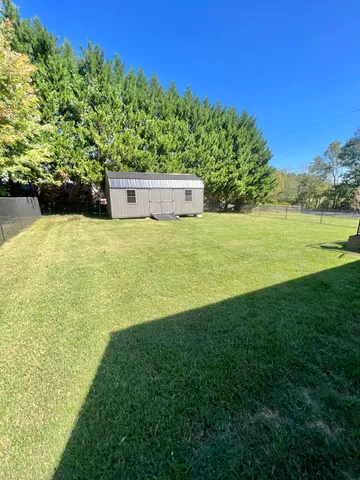 a view of a trees with a yard