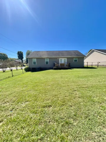 a view of an ocean with a big yard