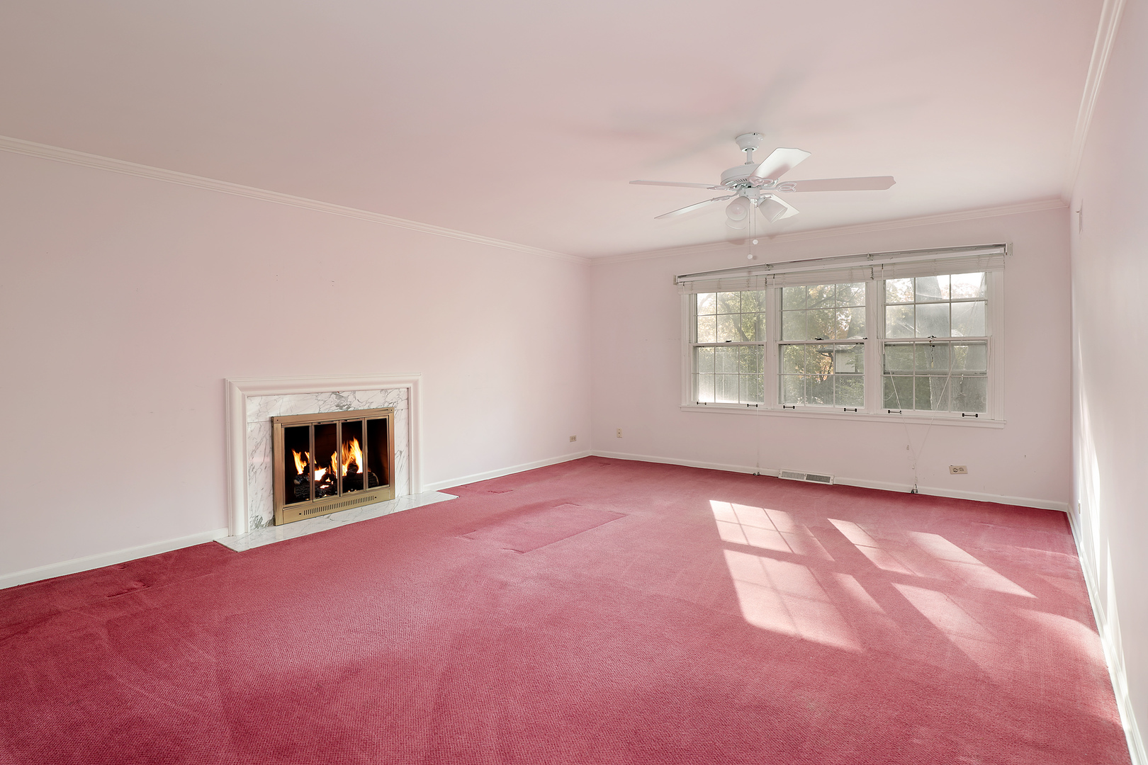 3815 Bordeaux Drive Northbrook, IL 60062 - Photo 21 of 56 an empty room with windows and fireplace