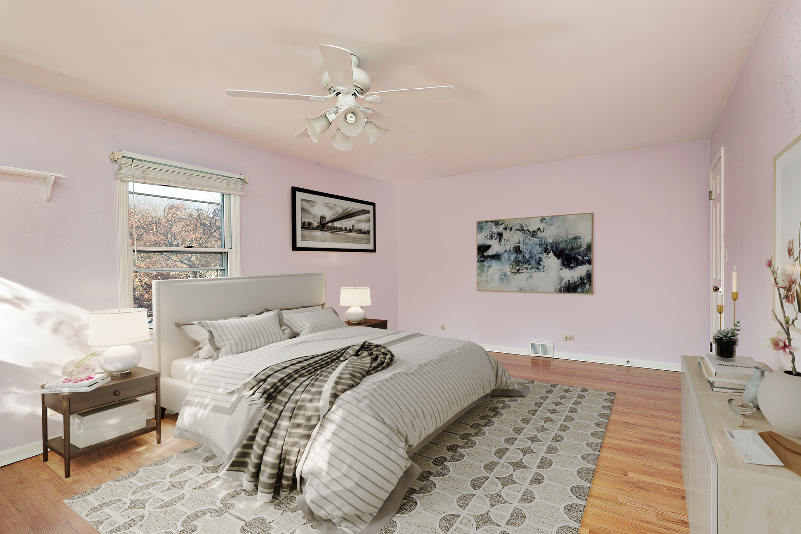 3815 Bordeaux Drive Northbrook, IL 60062 - Photo 28 of 56 a bedroom with a bed and a couch