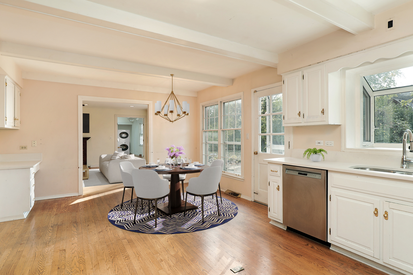 3815 Bordeaux Drive Northbrook, IL 60062 - Photo 48 of 56 a dining room with wooden floor and stainless steel appliances