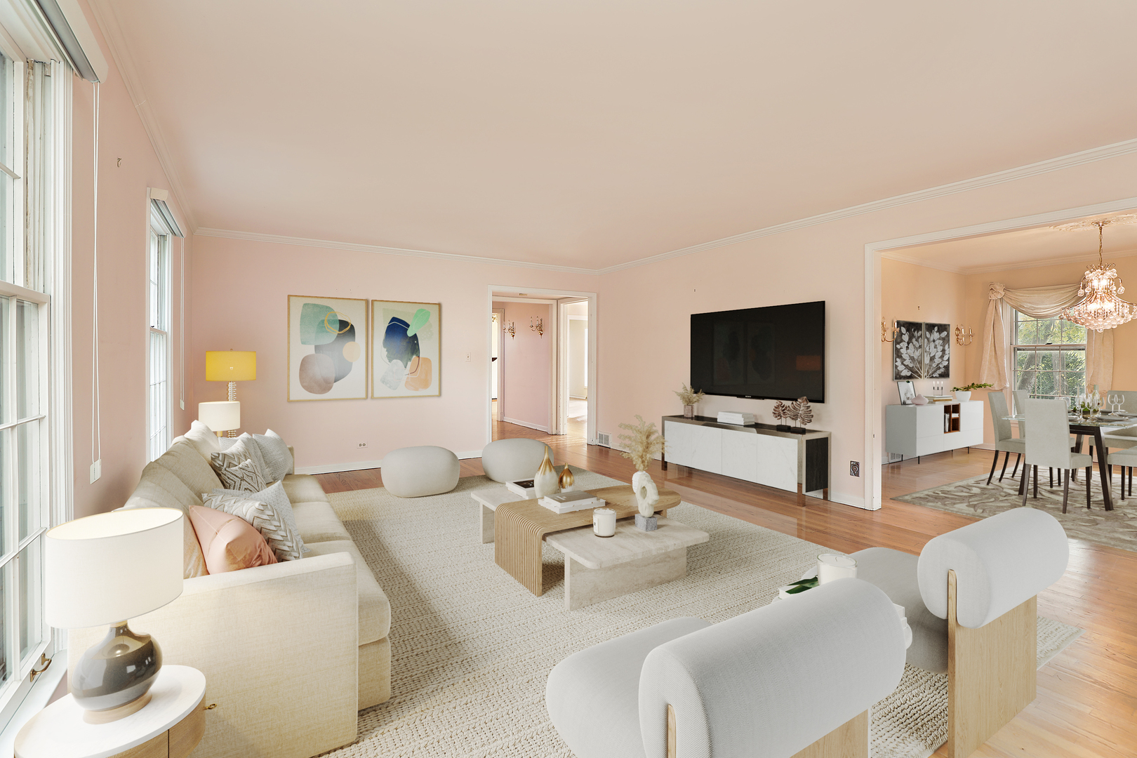 3815 Bordeaux Drive Northbrook, IL 60062 - Photo 51 of 56 a living room with furniture and a flat screen tv