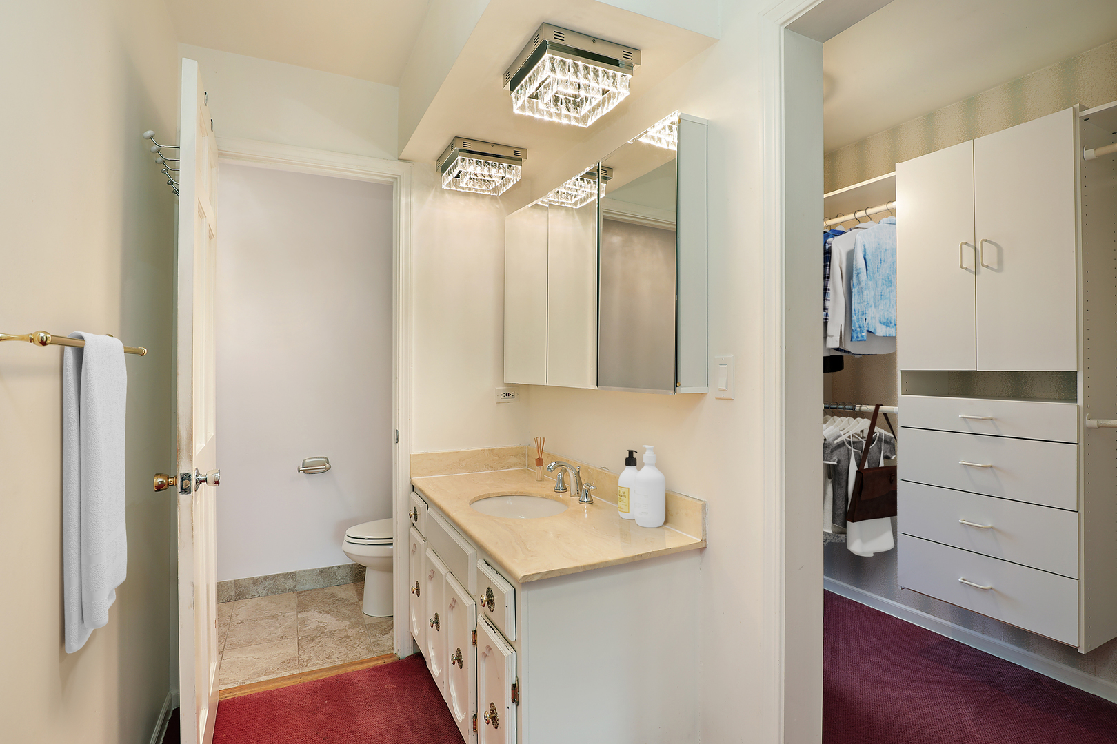 3815 Bordeaux Drive Northbrook, IL 60062 - Photo 55 of 56 a bathroom with a sink a toilet and shower
