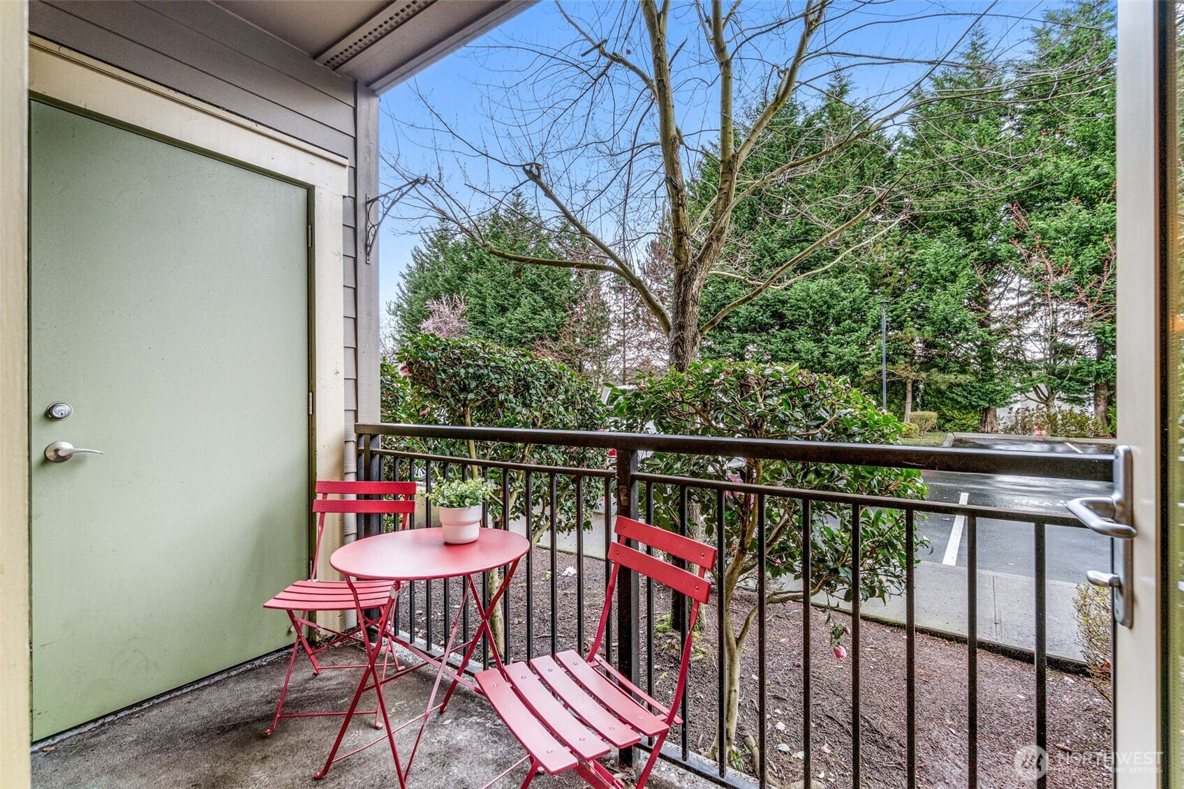 15700 116th Avenue Northeast, Unit 102A Bothell, WA 98011 - Photo 25 of 35 a view of a balcony with furniture