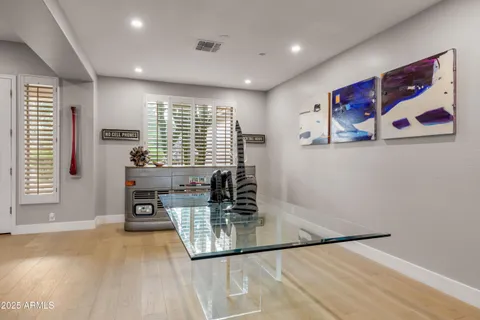 a view of a swimming pool with a lake view