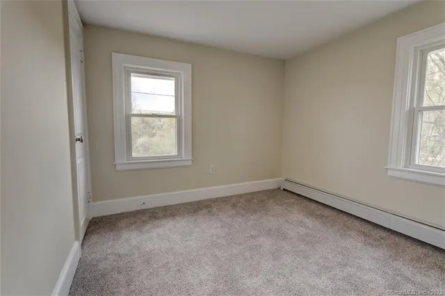 an empty room with a window