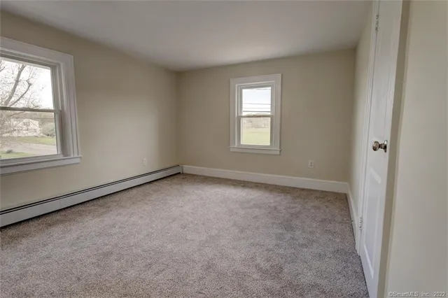 an empty room with a window