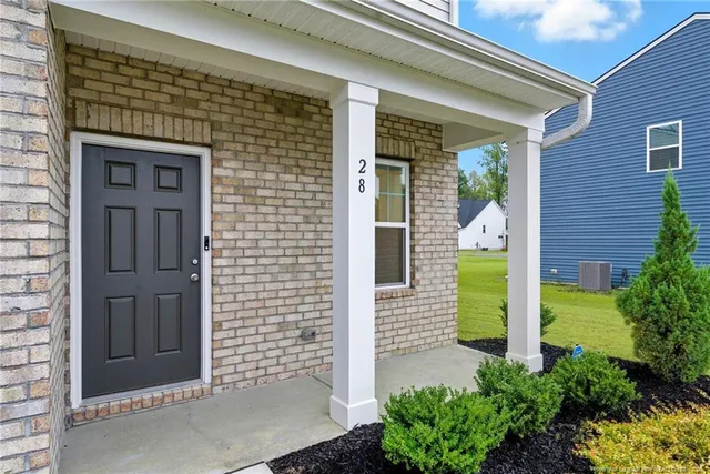 a view of a door of the house
