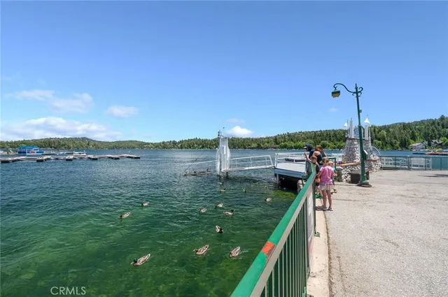 a view of a lake with a ocean view