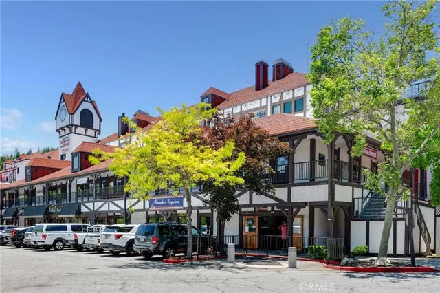 a front view of a building with street