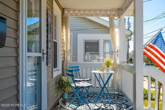 a view of an outdoor seating area