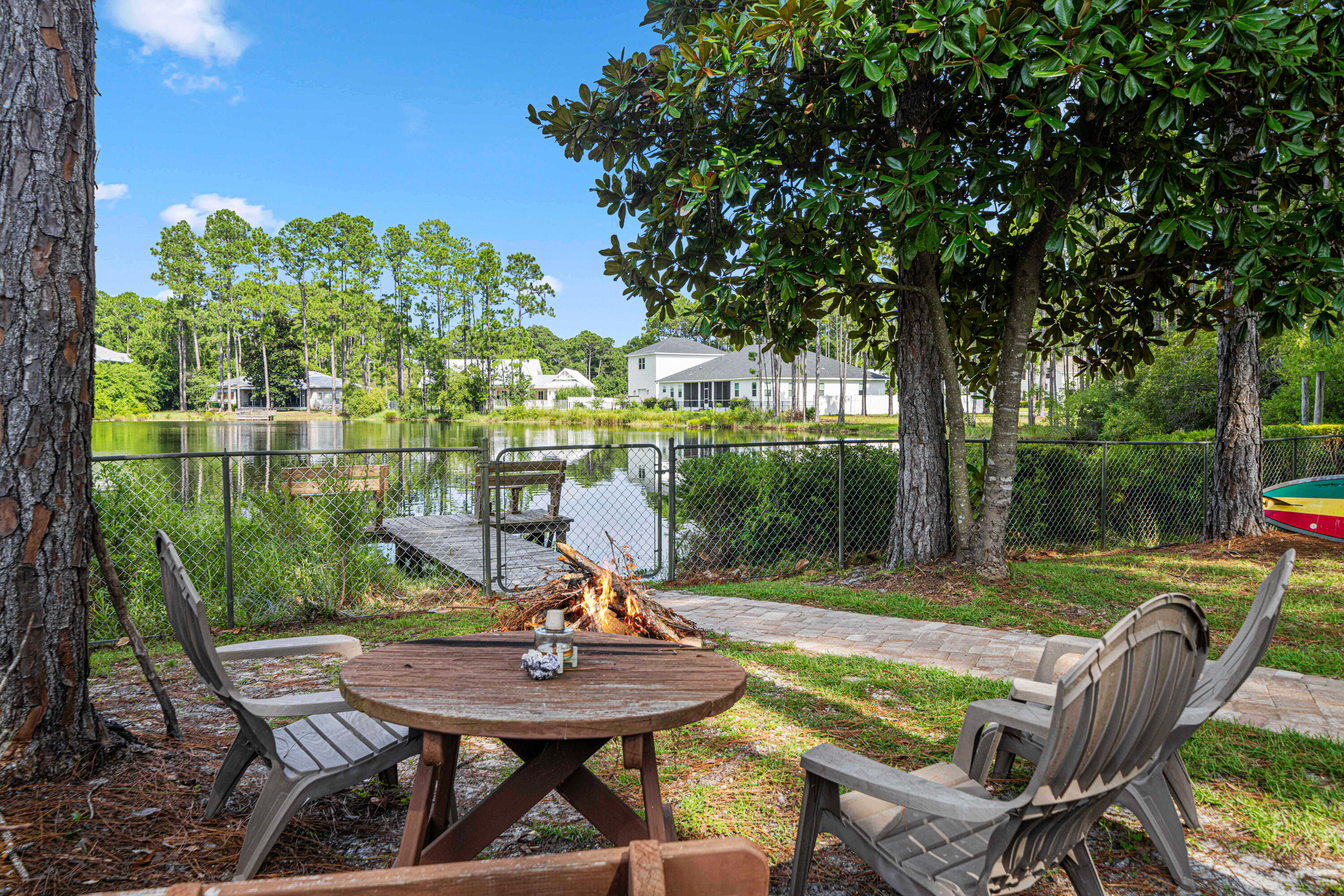 216 Santa Barbara Avenue Santa Rosa Beach, FL 32459 - Photo 5 of 85 a view of a yard with a table and chairs