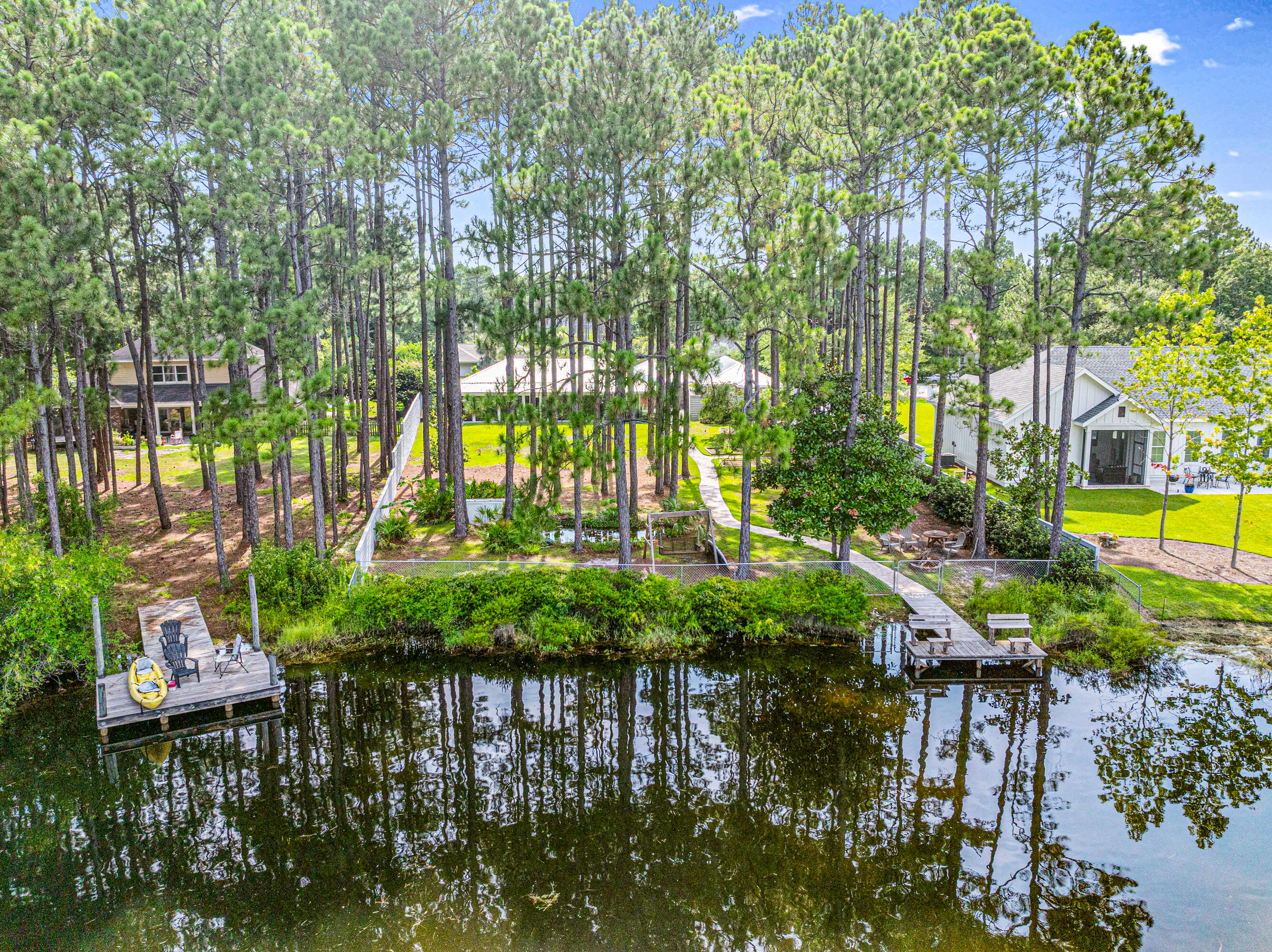 216 Santa Barbara Avenue Santa Rosa Beach, FL 32459 - Photo 6 of 85 a view of swimming pool with a garden and plants