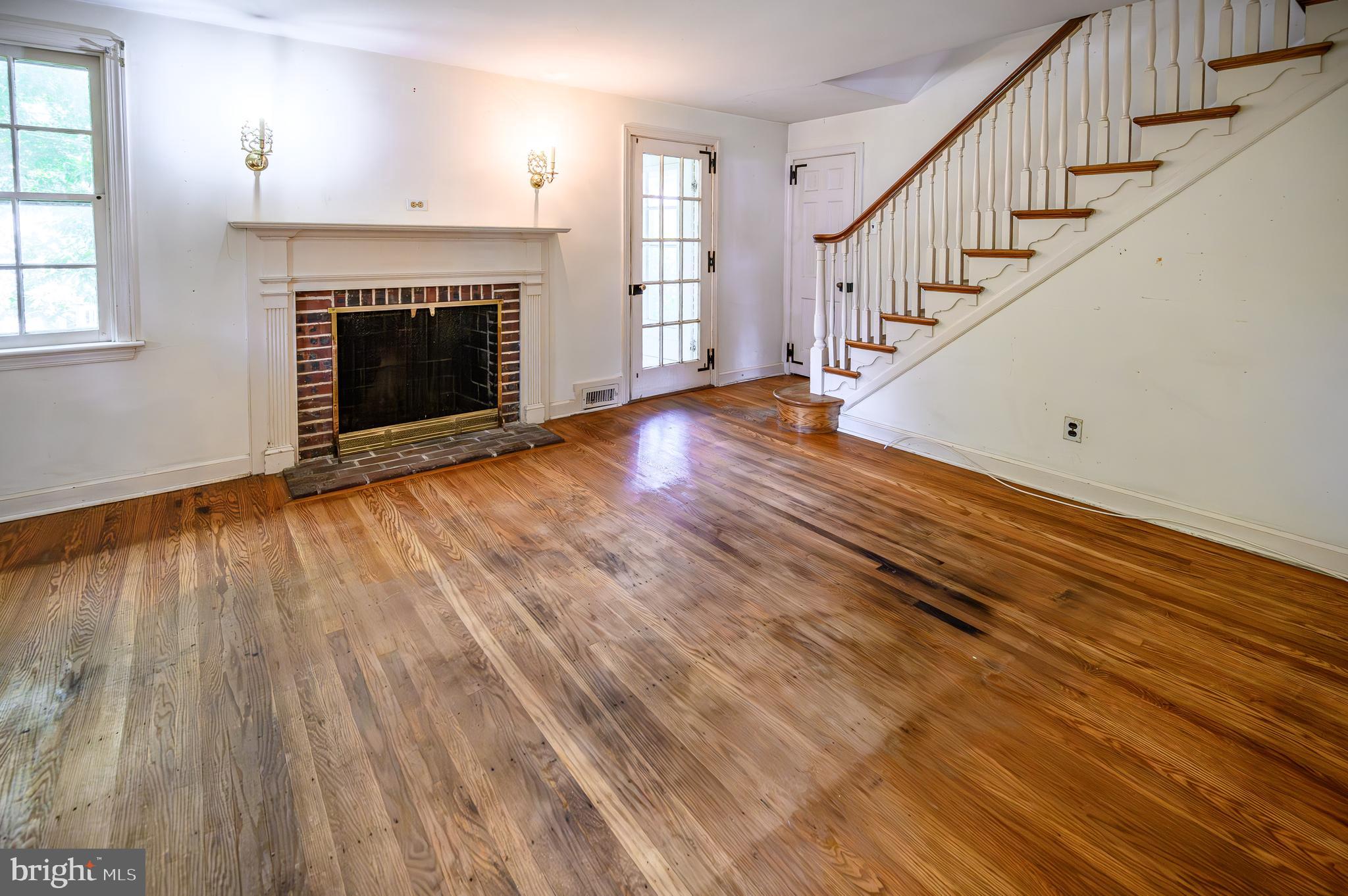 540 Beaver Road Glenside, PA 19038 - Photo 4 of 30 Living Room with Brick Fireplace