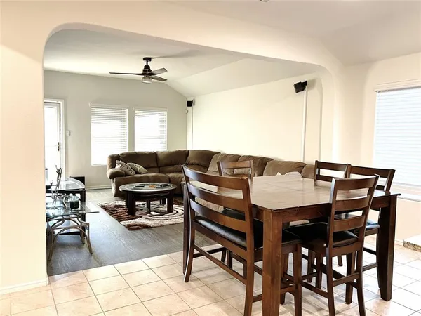 a view of a livingroom and dining room