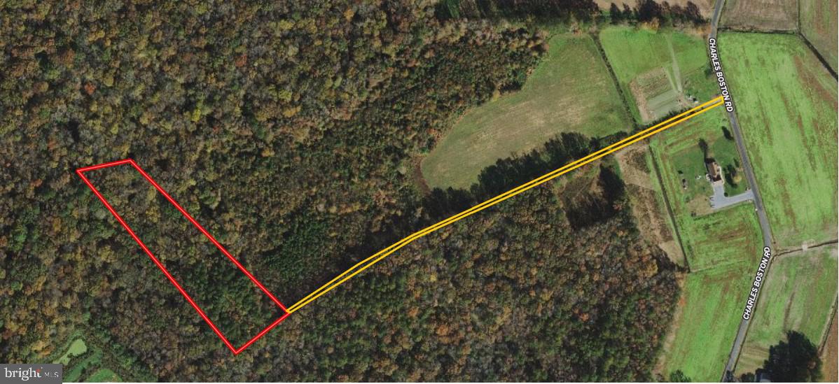 0 Charles Boston Road Princess Anne, MD 21853 - Photo 2 of 10 Boundary - red, right of way - yellow