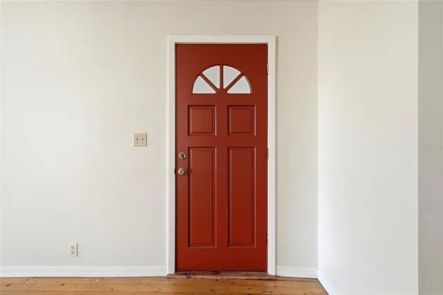 a view of front door