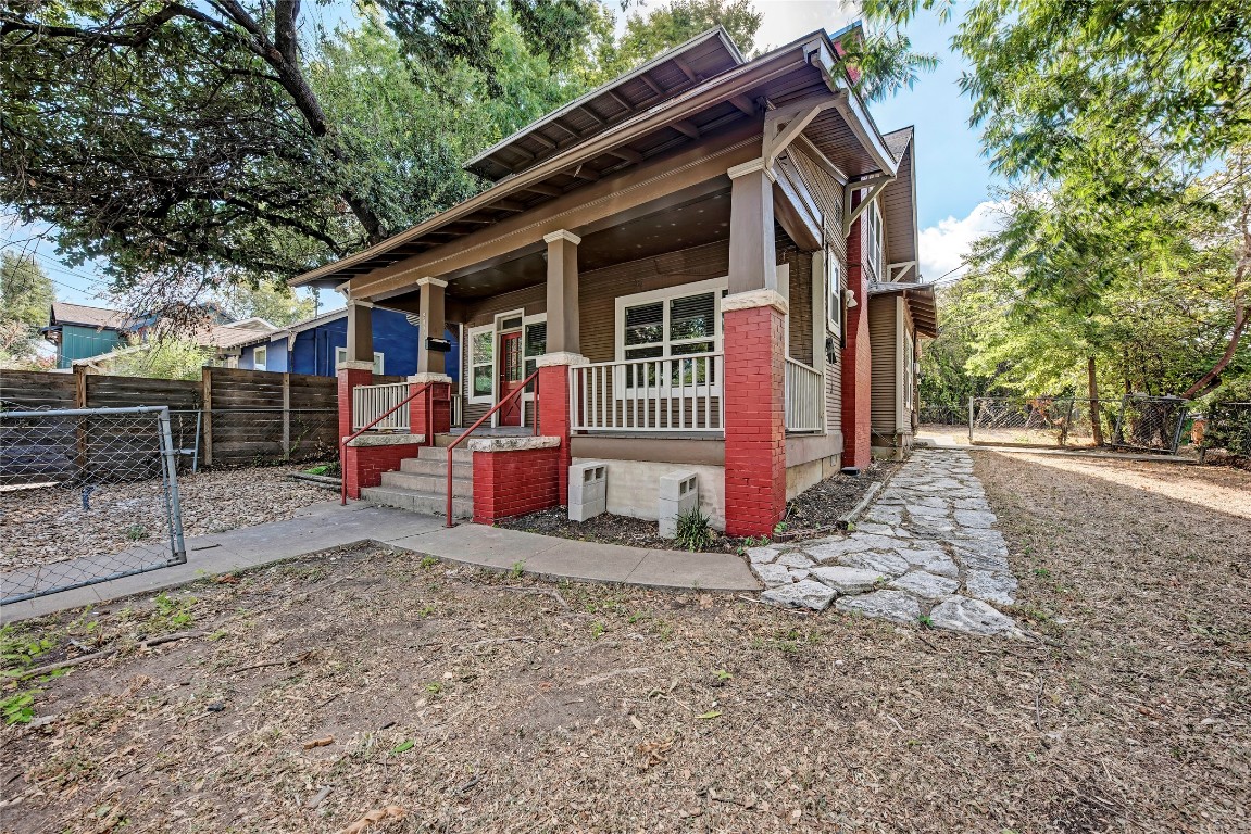 a front view of a house with porch