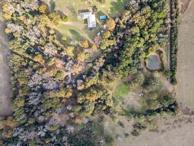 a aerial view of a yard