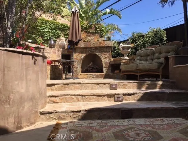 a view of a chairs in a patio