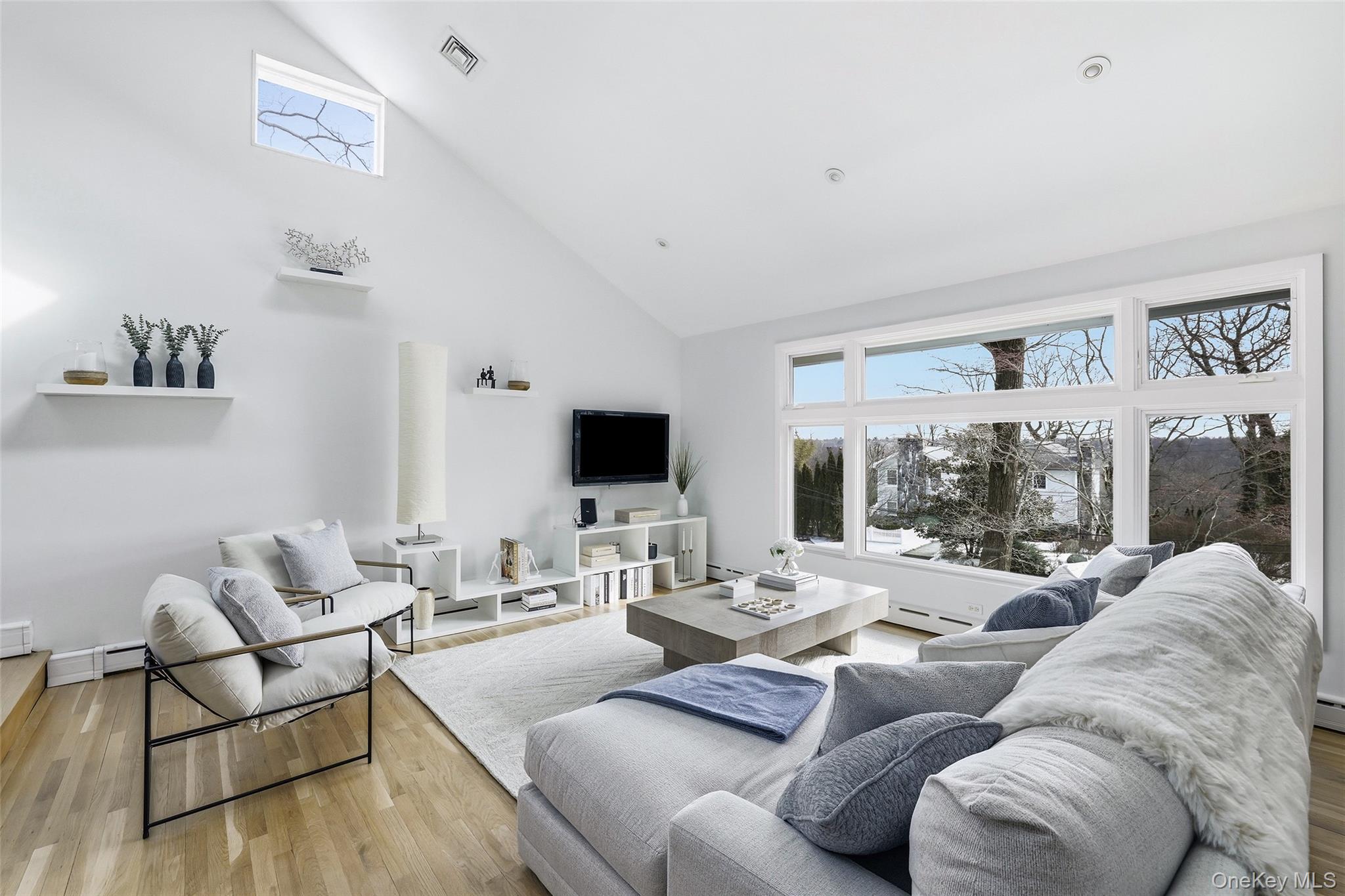 331 Old Colony Road Hartsdale, NY 10530 - Photo 6 of 45 a living room with furniture and a flat screen tv