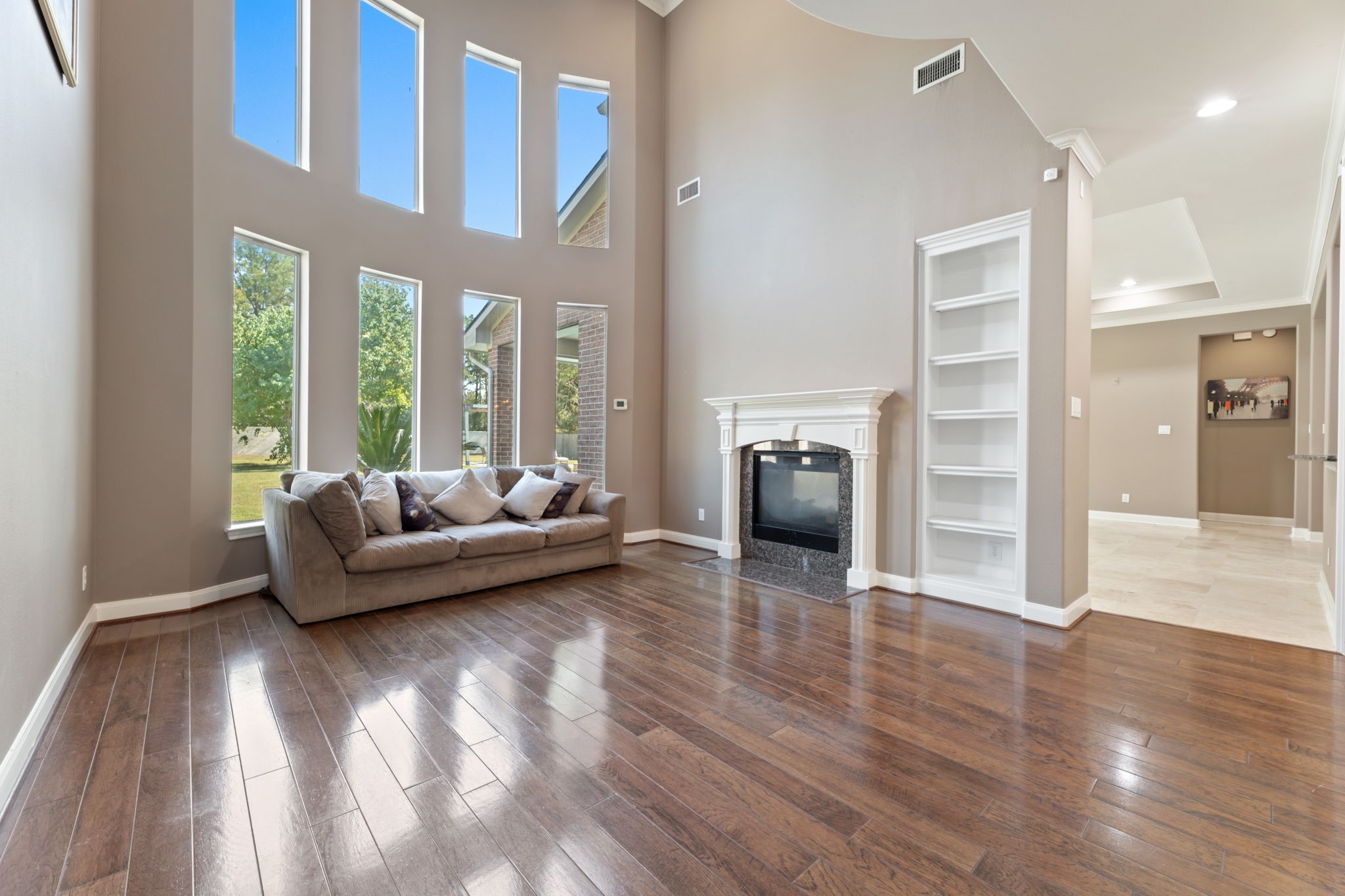 13506 Key Ridge Lane Cypress, TX 77429 - Photo 18 of 49 a living room with furniture and a fireplace
